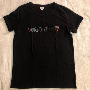 LuLaRoe LIV Basic T “World Piece Pizza”